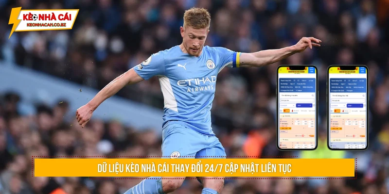 Dữ liệu kèo nhà cái thay đổi 24/7 cập nhật liên tục